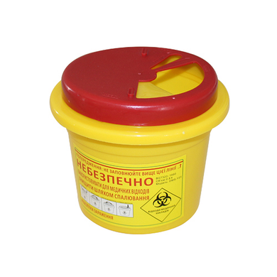 Polymer containers for medical waste KTH-1-0,8