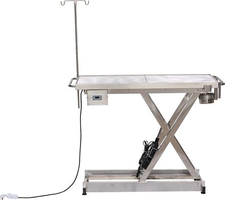 Электрический операционный стол для домашних животных с X-образной станиной.