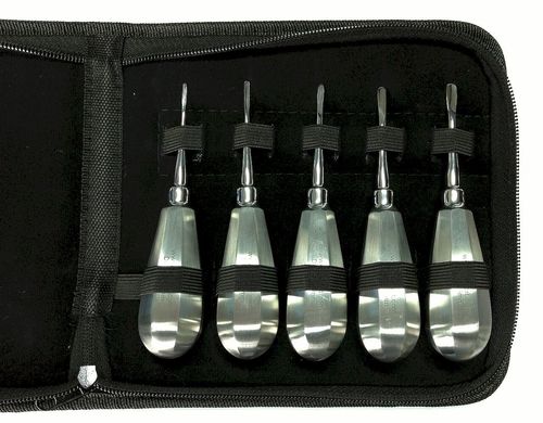 5pc Luxator set 1-5mm in Black pouch - Stubby handle