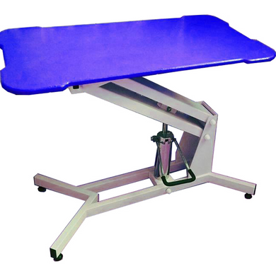 Professional table for grooming TIGERS Profi Z-Pro with hydraulic lift + tripod with shadow-free illumination Голубой