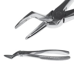 Extraction forceps with narrow jaws to remove the upper roots
