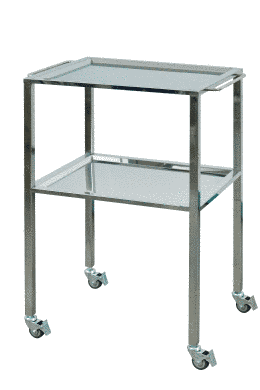 Universal veterinary surgical table GEFEST (with infusion rack, frame for tampons, instrument table) Белый