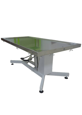 Універсальний ветеринарний хірургічний стіл GEFEST (з інфузійною стойкою, рамки для тампонів, інструментальний столик) Білий
